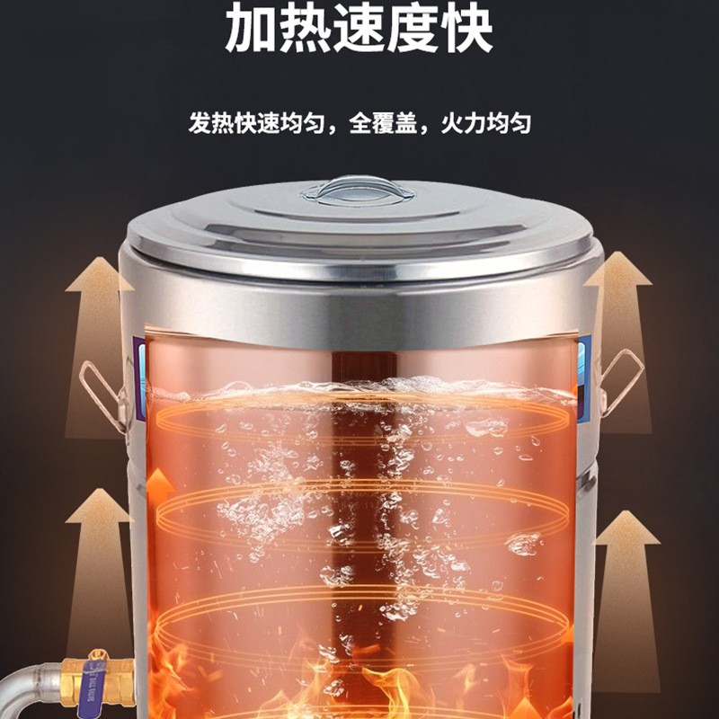 商用快速煮面炉食堂面馆不锈钢多功能燃气平底煮面桶卤煮桶粉面炉