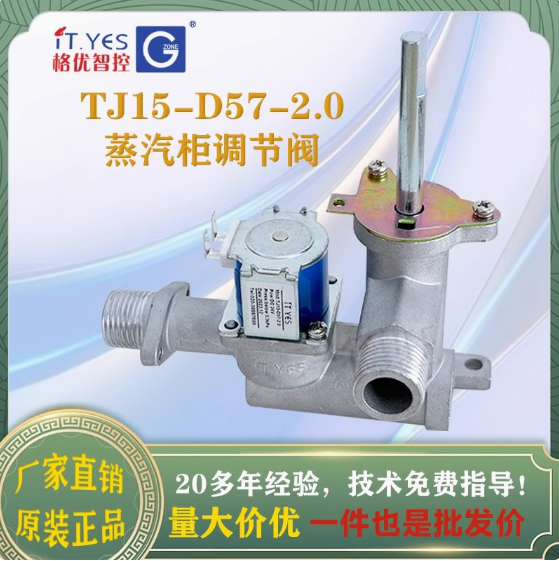 IT.Yes格优燃气24V蒸柜蒸汽机发生器TJ15-D57-2.0调节电磁阀总成