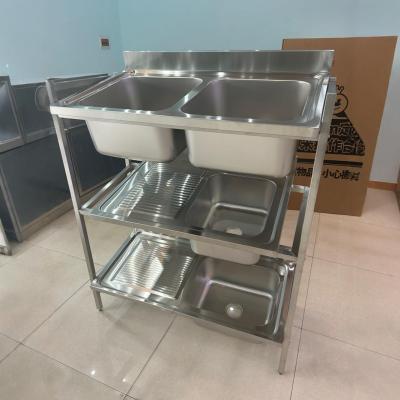 商用不锈钢水槽单双三水槽池洗菜盆洗碗消毒池食堂厨房商用广州