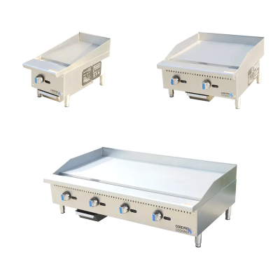 24-inch commercial countertop grill pan with grill and grill rack