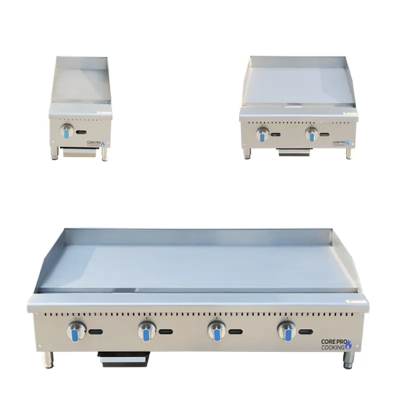 24-inch commercial countertop grill pan with grill and grill rack