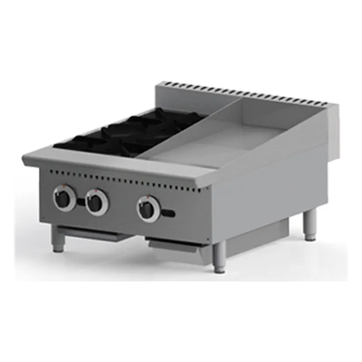24-inch commercial countertop grill pan with grill and grill rack