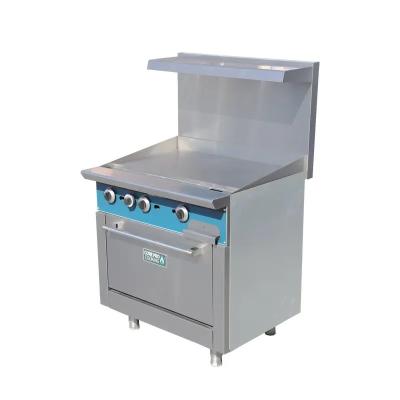 Core Pro stainless steel 36-inch gas range with griddle and electric cooktop, suitable for commercial kitchens