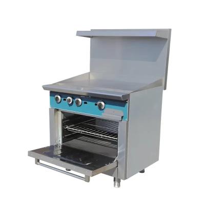 Core Pro stainless steel 36-inch gas range with griddle and electric cooktop, suitable for commercial kitchens