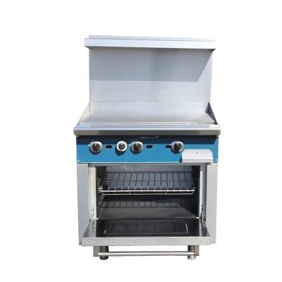Core Pro stainless steel 36-inch gas range with griddle and electric cooktop, suitable for commercial kitchens