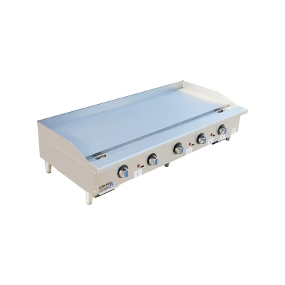 Stainless steel gas manual countertop grill 1500,000 BTU with 5 burners, suitable for restaurants, hotels and catering equipment
