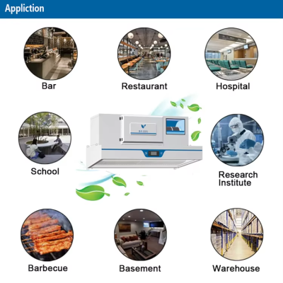 Jingping Ductless Commercial Kitchen Hood Stainless Steel Touch