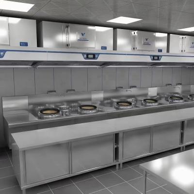 Jingping Ductless Commercial Kitchen Hood Stainless Steel Touch